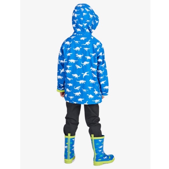 HATLEY • Color Changing Dinosaur Ménagerie Raincoat Hooded Jacket - Picture 3 of 5